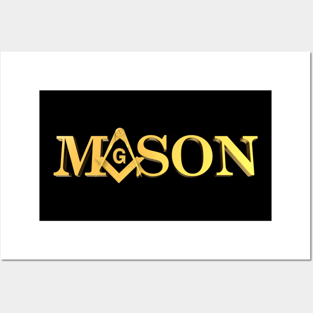 Mason Square & Compass Masonic Freemason Wall Art by Master Mason Made